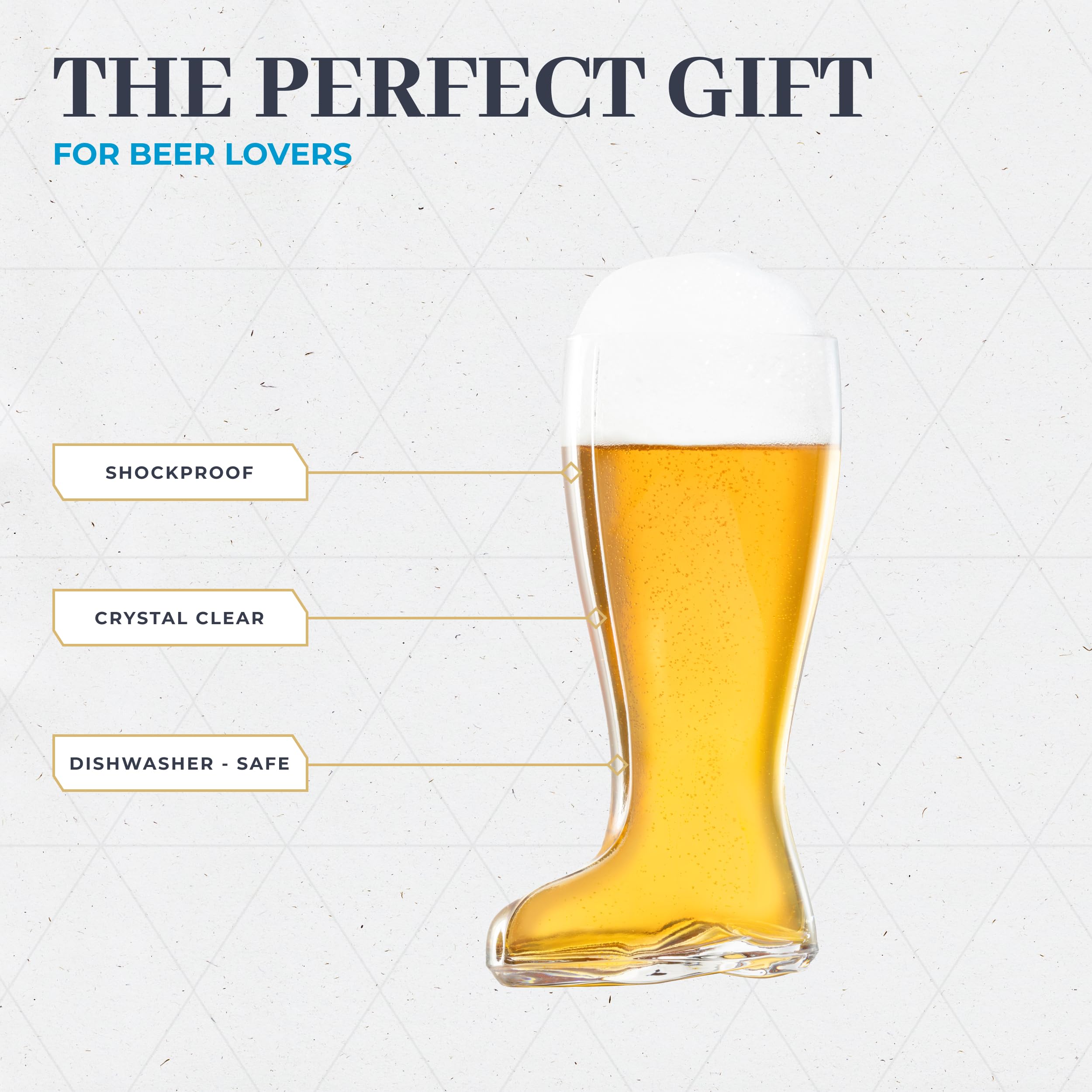 BAVARIA TRACHTEN Das Boot 1L beer glass showcases authentic German design.
