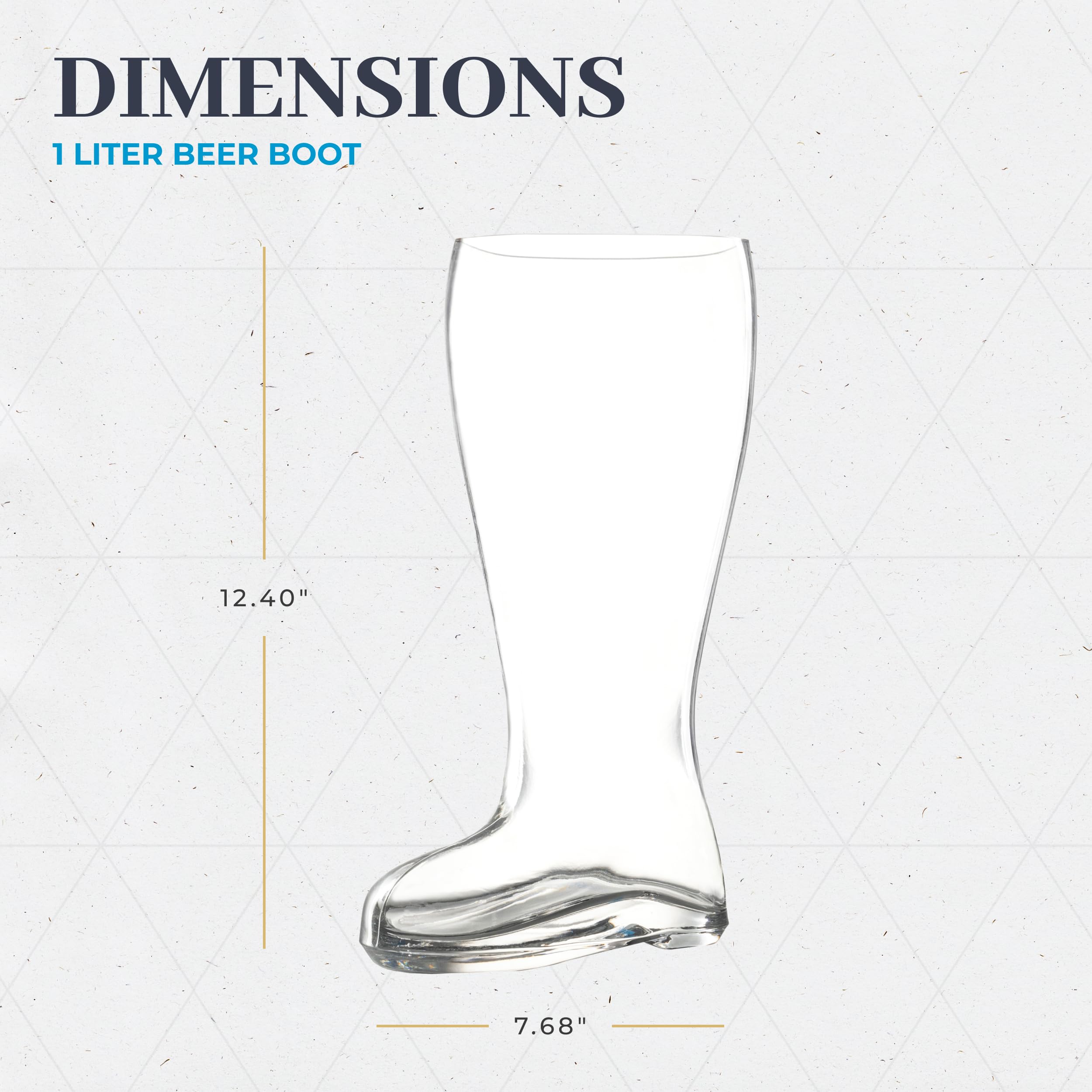 BAVARIA TRACHTEN Das Boot 1L glass suited for weddings, bars, or Oktoberfest.