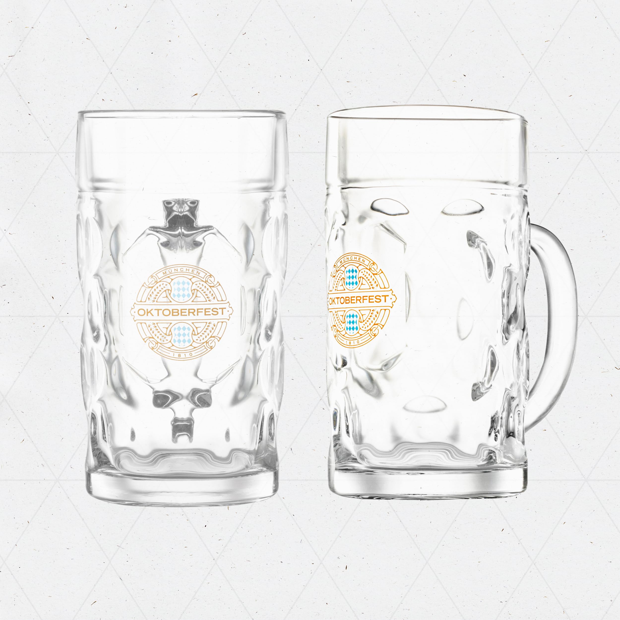 Bavaria Trachten dimpled surface beer mug offers classic look and durable grip