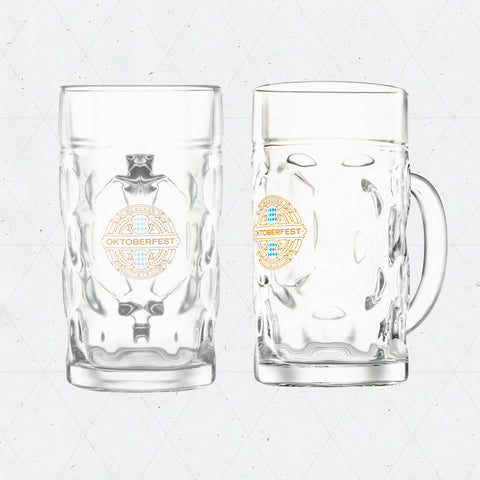 Bavaria Trachten dimpled surface beer mug offers classic look and durable grip