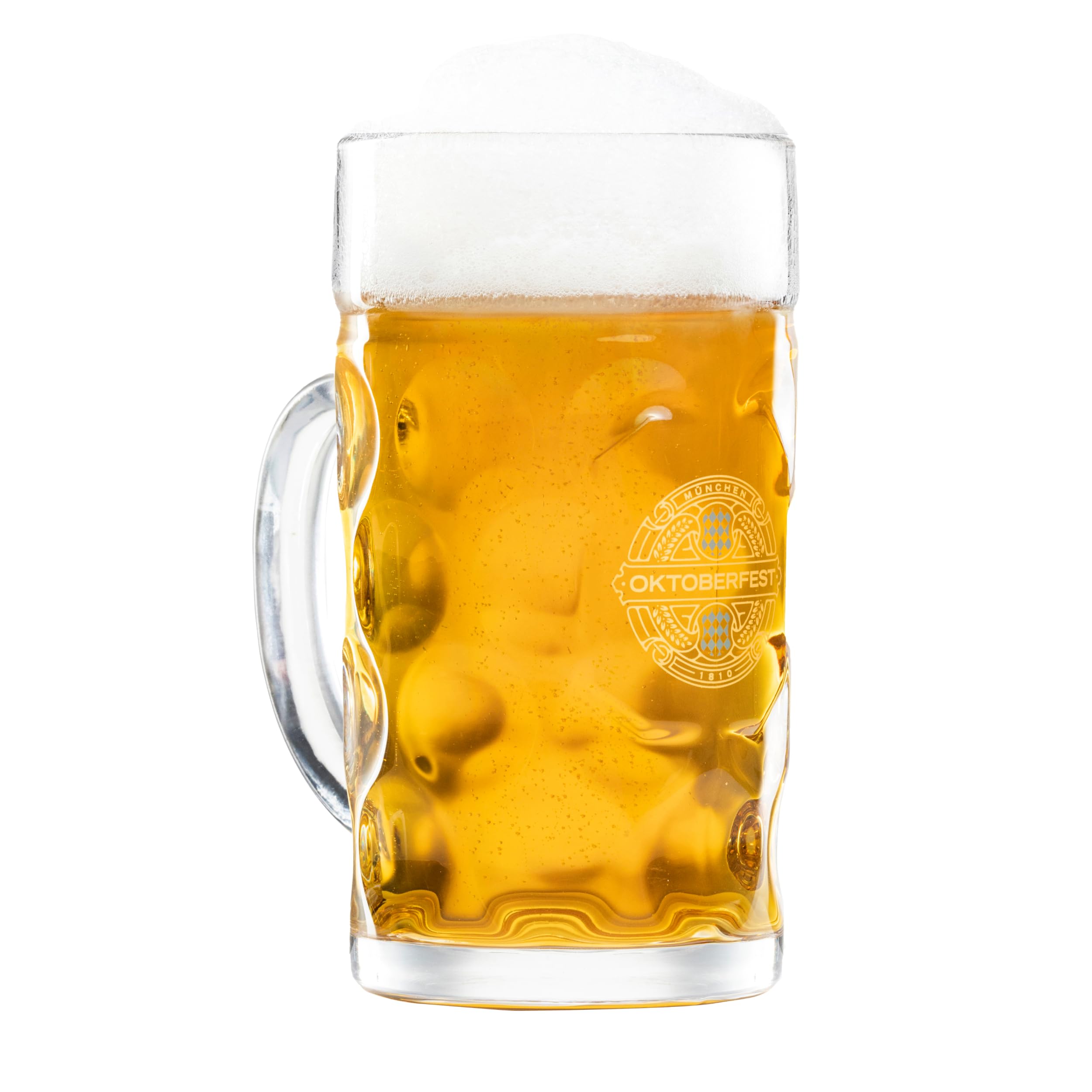 Bavaria Trachten Oktoberfest glass beer mug one liter for authentic home beer experiences