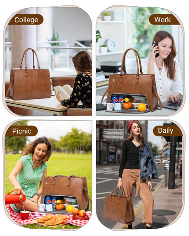 BAVERGE laptop tote multiple pockets keep essentials organized