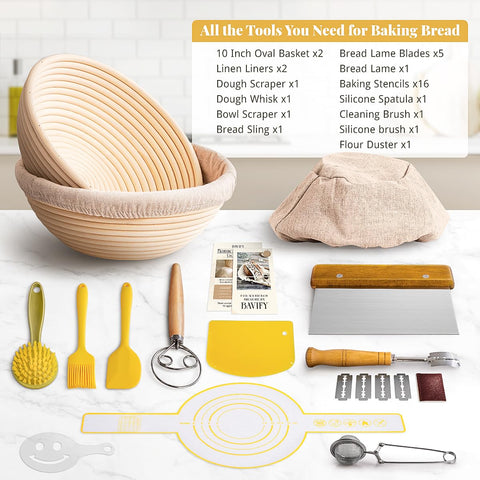 BAVIFY bread scoring tool with blades guides scoring for professional-looking loaves