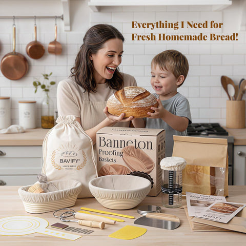 BAVIFY dough tools set includes essentials for shaping and scoring.