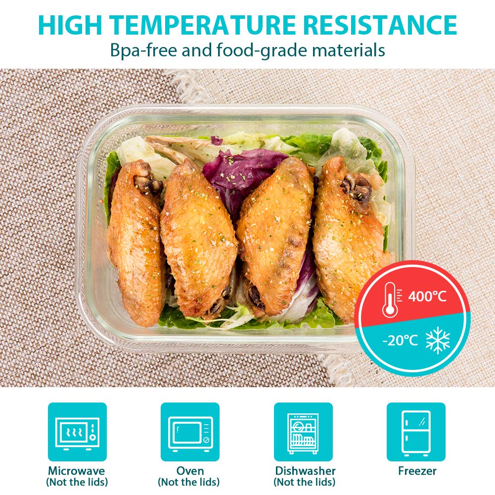 Bayco glass rectangle 1040ml container great for larger portions and batch cooking.