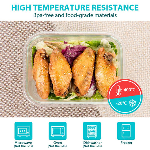 Bayco glass rectangle 1040ml container great for larger portions and batch cooking.