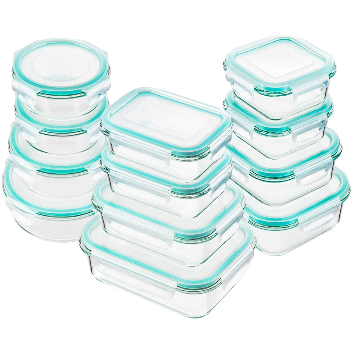 Bayco glass rectangle 370ml container for meal prep and fridge storage.