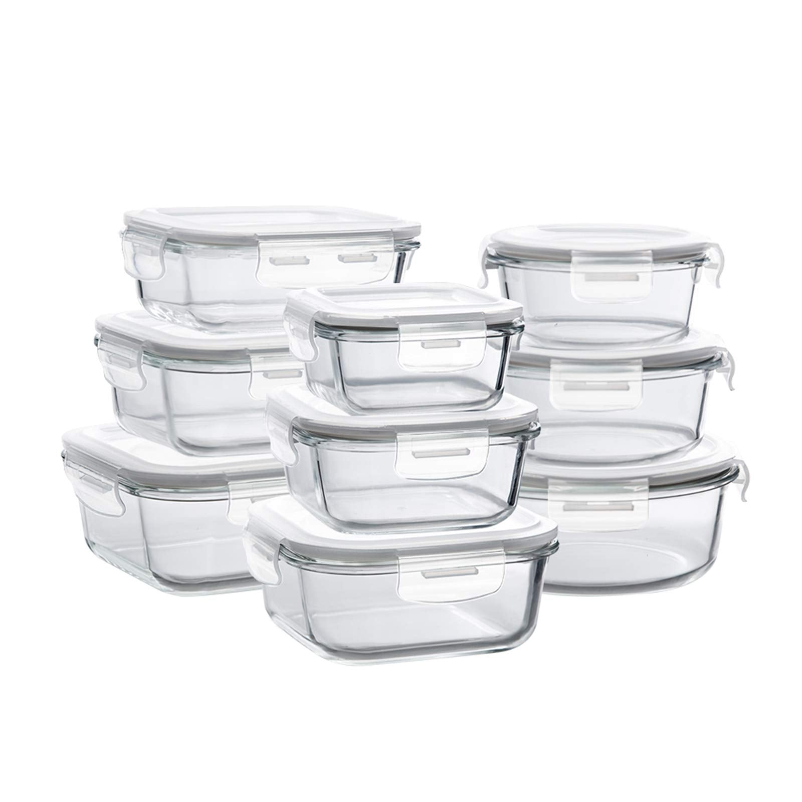 Bayco glass rectangle 370ml container for meal prep and portion control