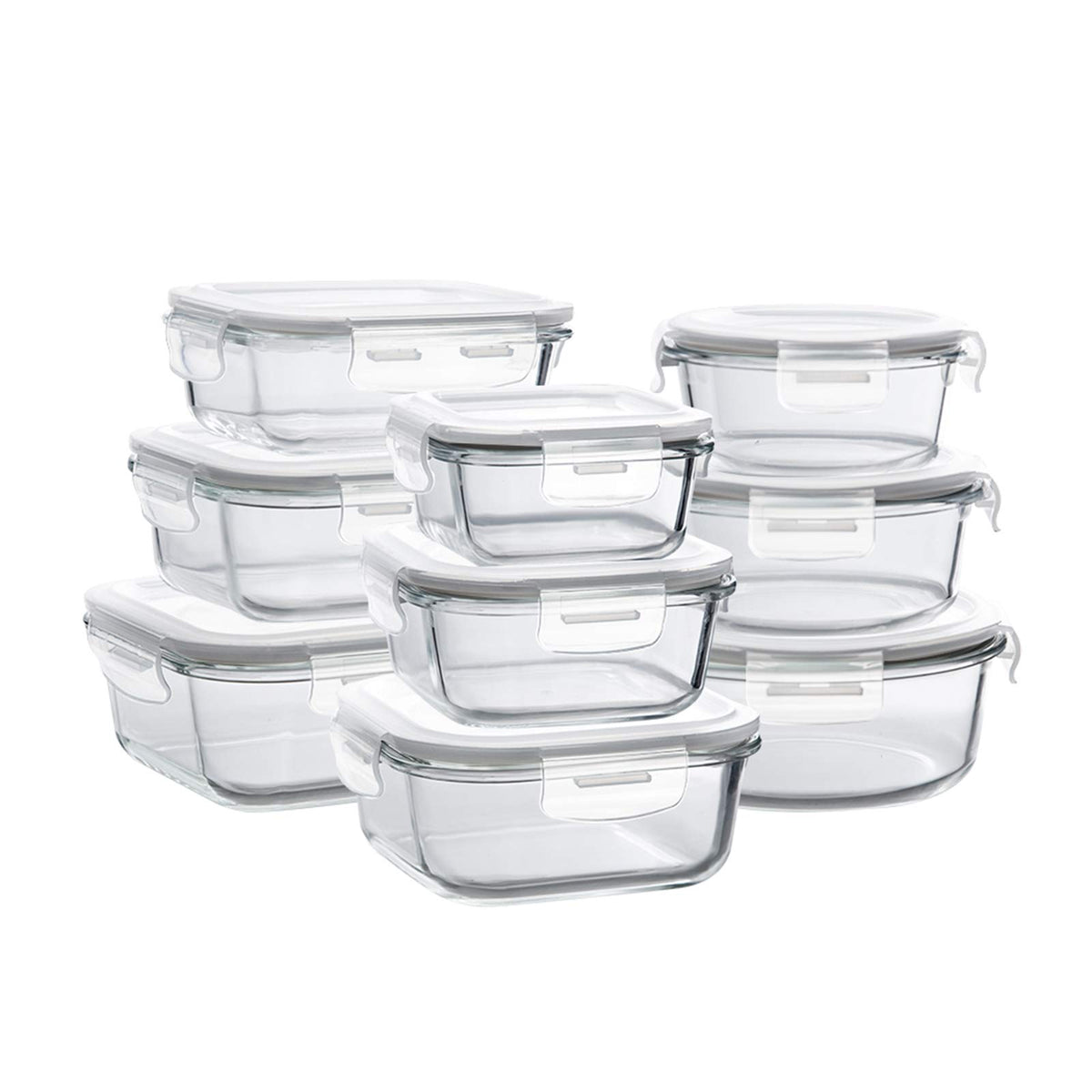 Bayco glass rectangle 370ml container for meal prep and portion control