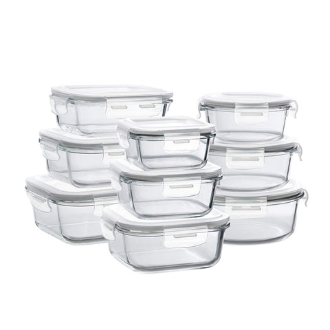 Bayco glass rectangle 370ml container for meal prep and portion control