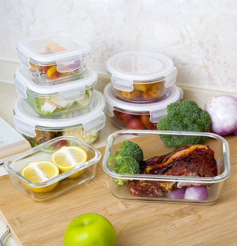 Bayco glass round 400ml container easy to pour and portion