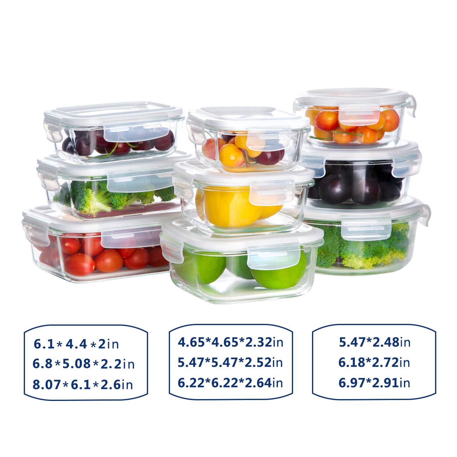 Bayco glass square 330ml compact for on-the-go lunches