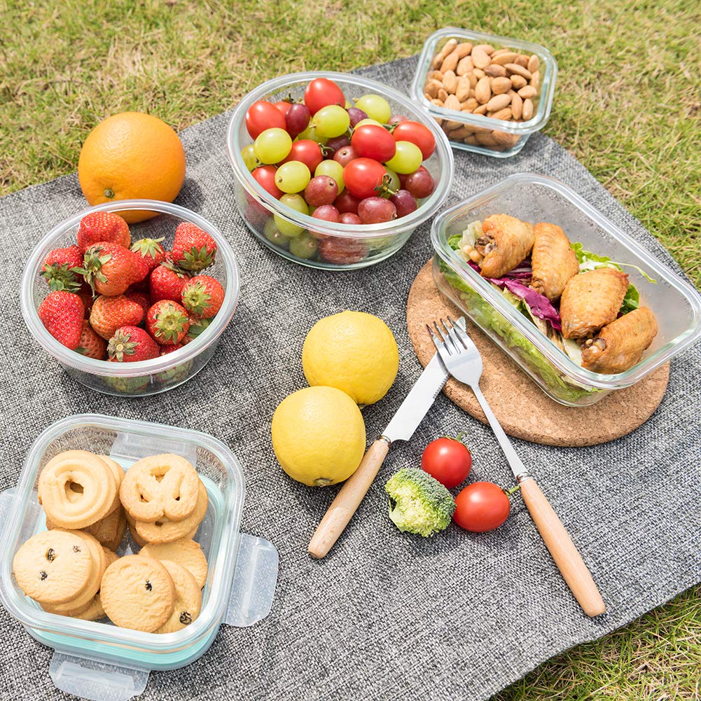 Bayco glass square 800ml container suitable for soups and daily meals.