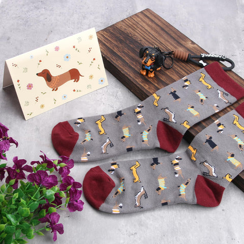 Bayelove dachshund socks, cozy footwear for chilly mornings
