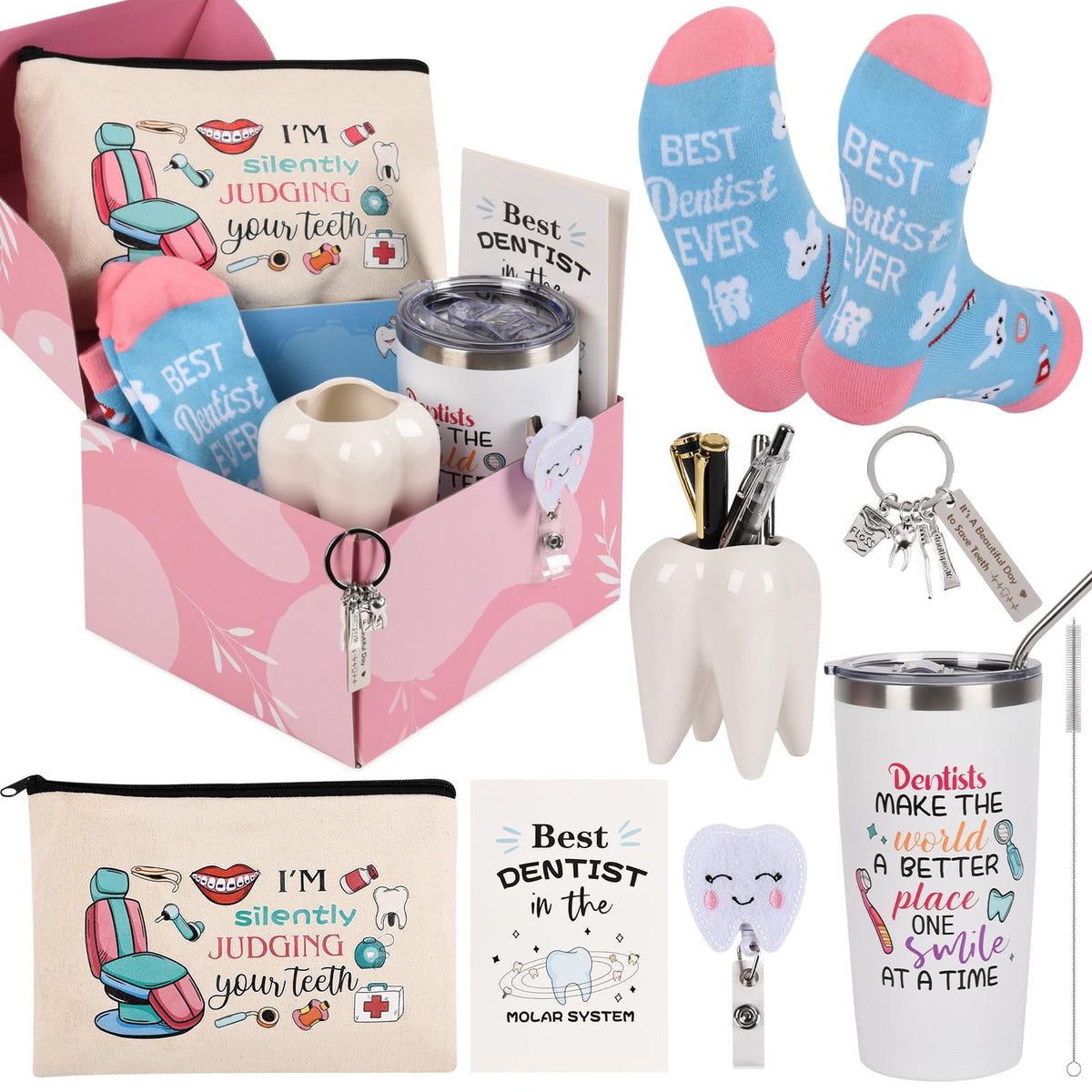 Bayelove dentist gift tumbler keeps drinks at temperature during busy clinic days