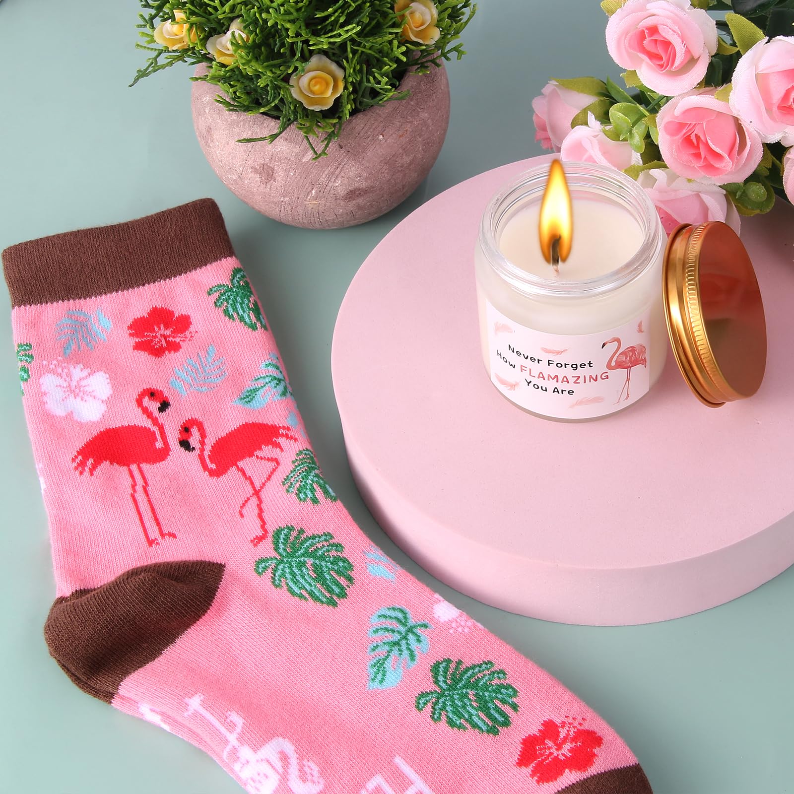 Bayelove Flamingo socks, soft warmth for everyday wear