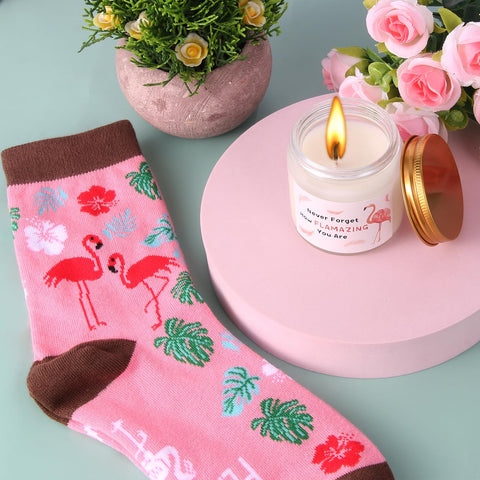 Bayelove Flamingo socks, soft warmth for everyday wear