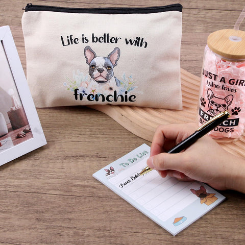 Bayelove French Bulldog makeup bag—stylish, portable cosmetics storage
