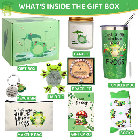 Bayelove frog gift set makeup bag spacious storage for cosmetics
