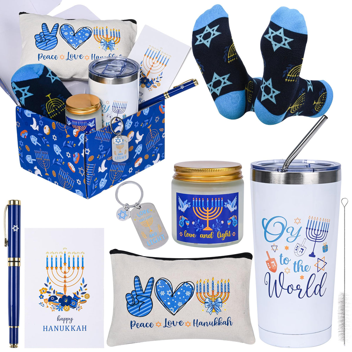 Bayelove Hanukkah gift set tumbler mug keeps drinks warm during busy days