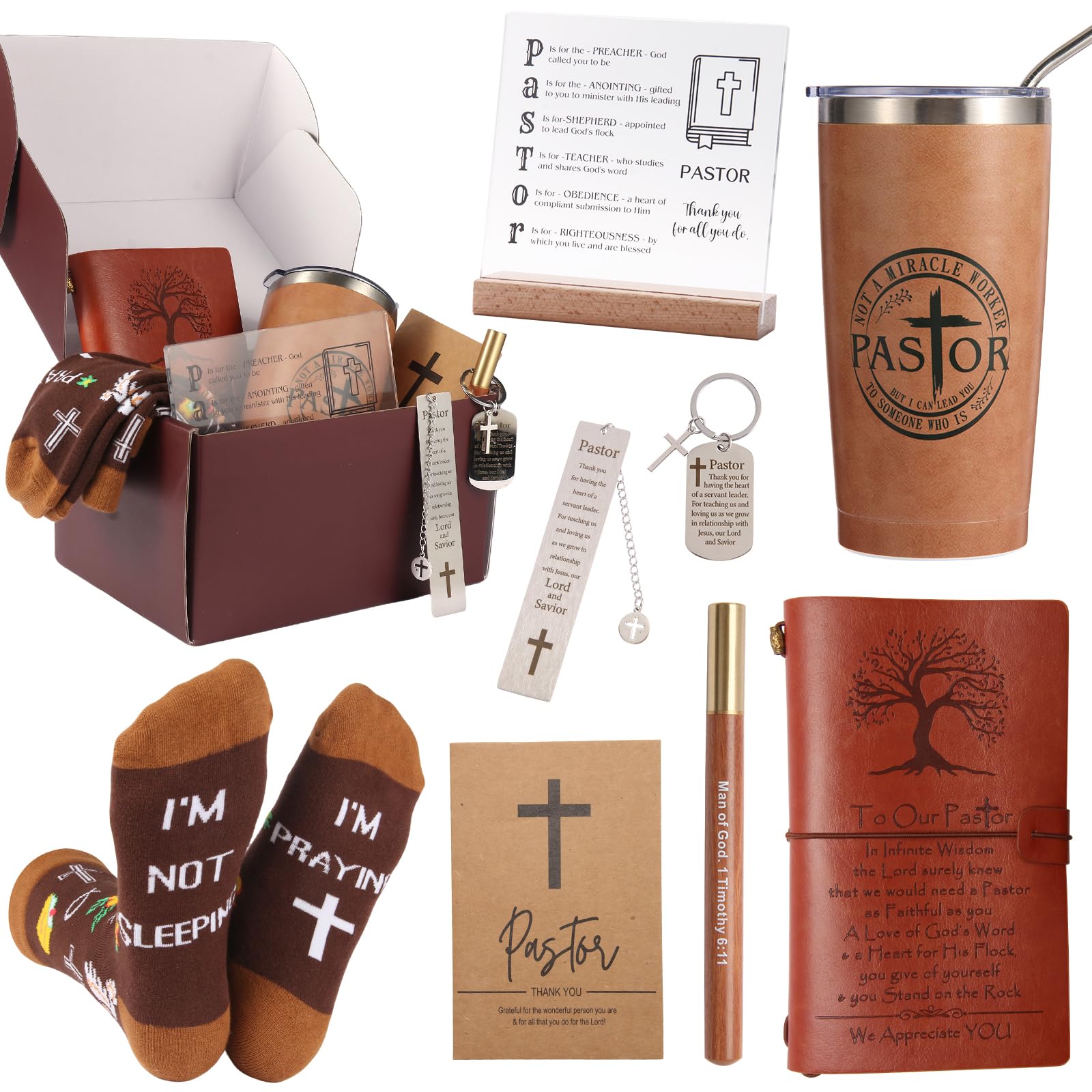 Bayelove pastor gift set full view showing the complete collection for faith leaders.
