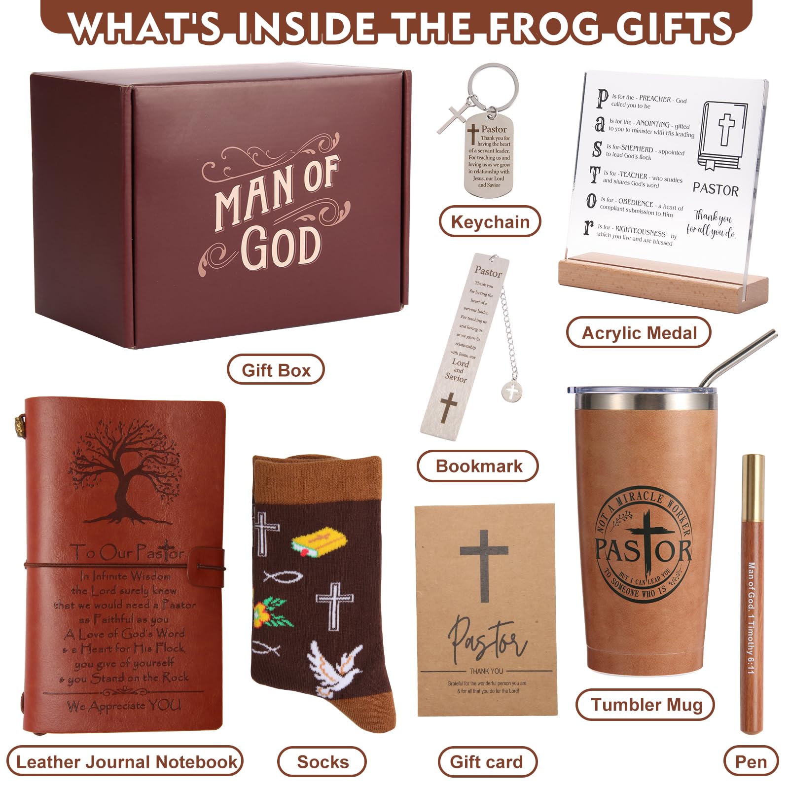 Bayelove pastor journal leather cover, a premium keepsake for daily reflections.