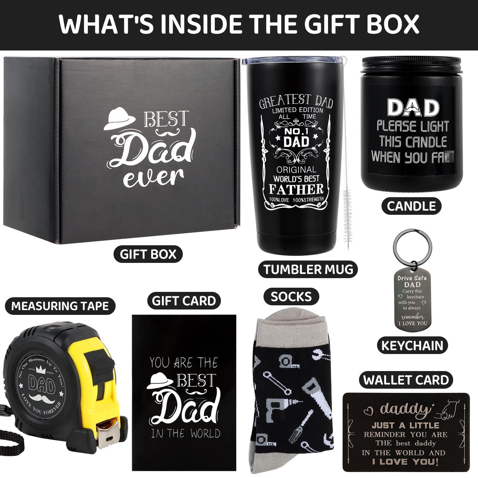 Bayelove wallet card insert stays with dad's wallet for easy access