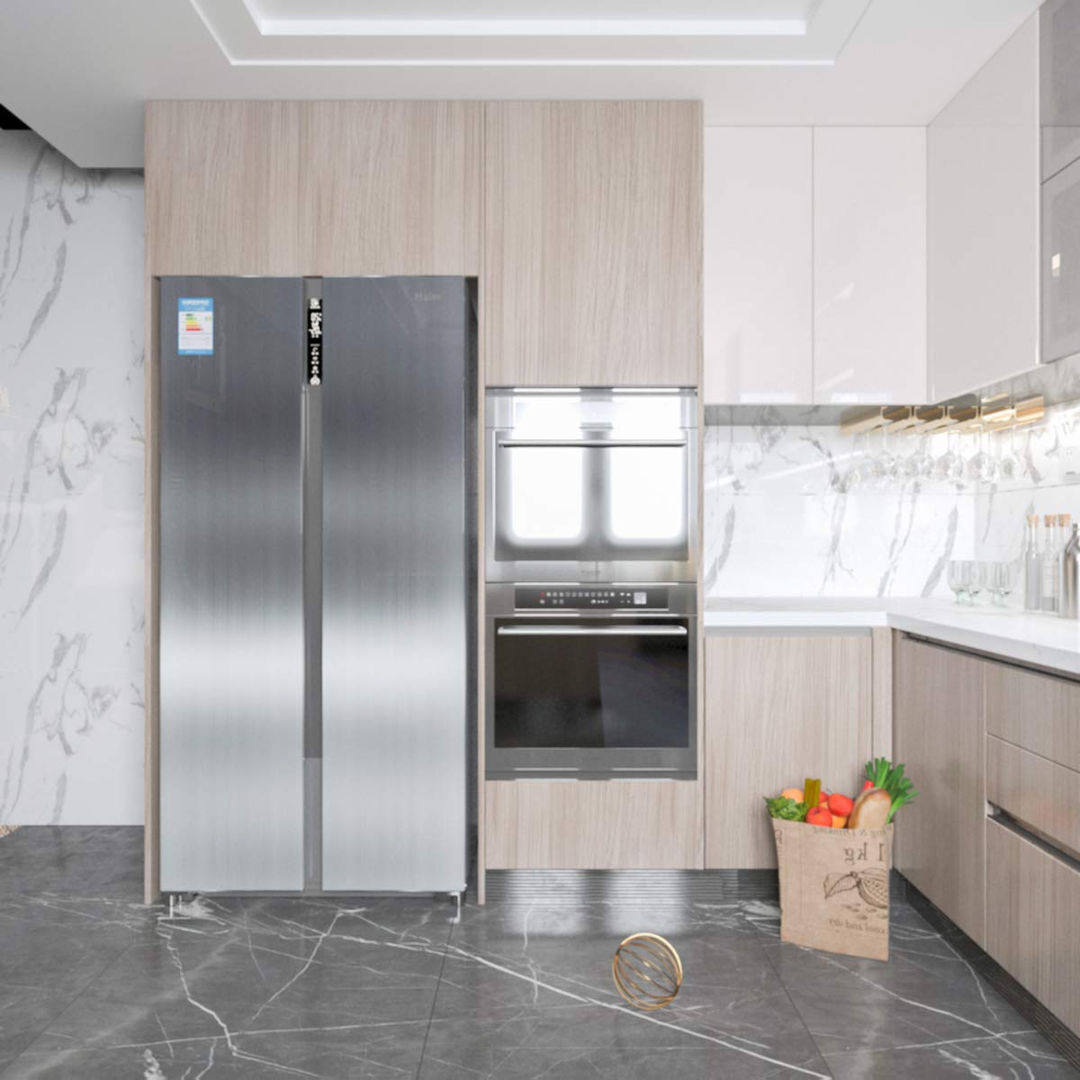 BAYYA silver contact paper used in a DIY renovation project for fast updates