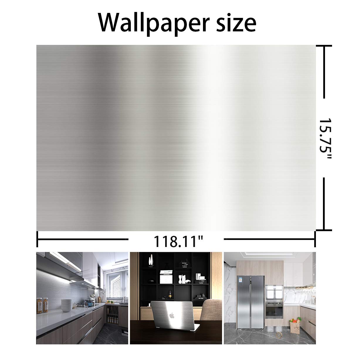 BAYYA silver contact paper metallic finish highlighting a modern interior design touch