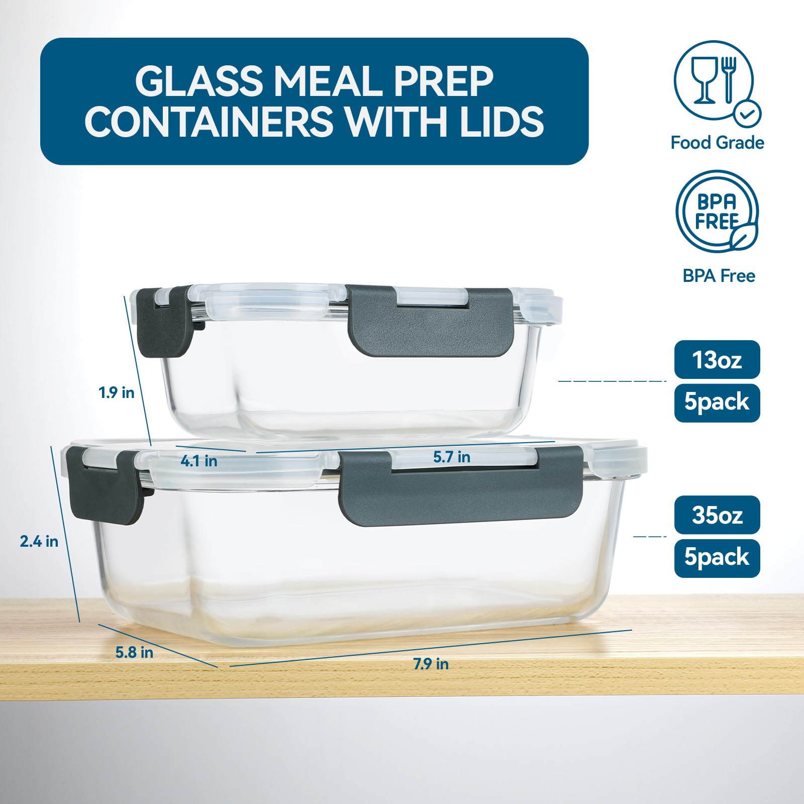 BAYZZ borosilicate glass is oven, freezer, microwave, and dishwasher safe.