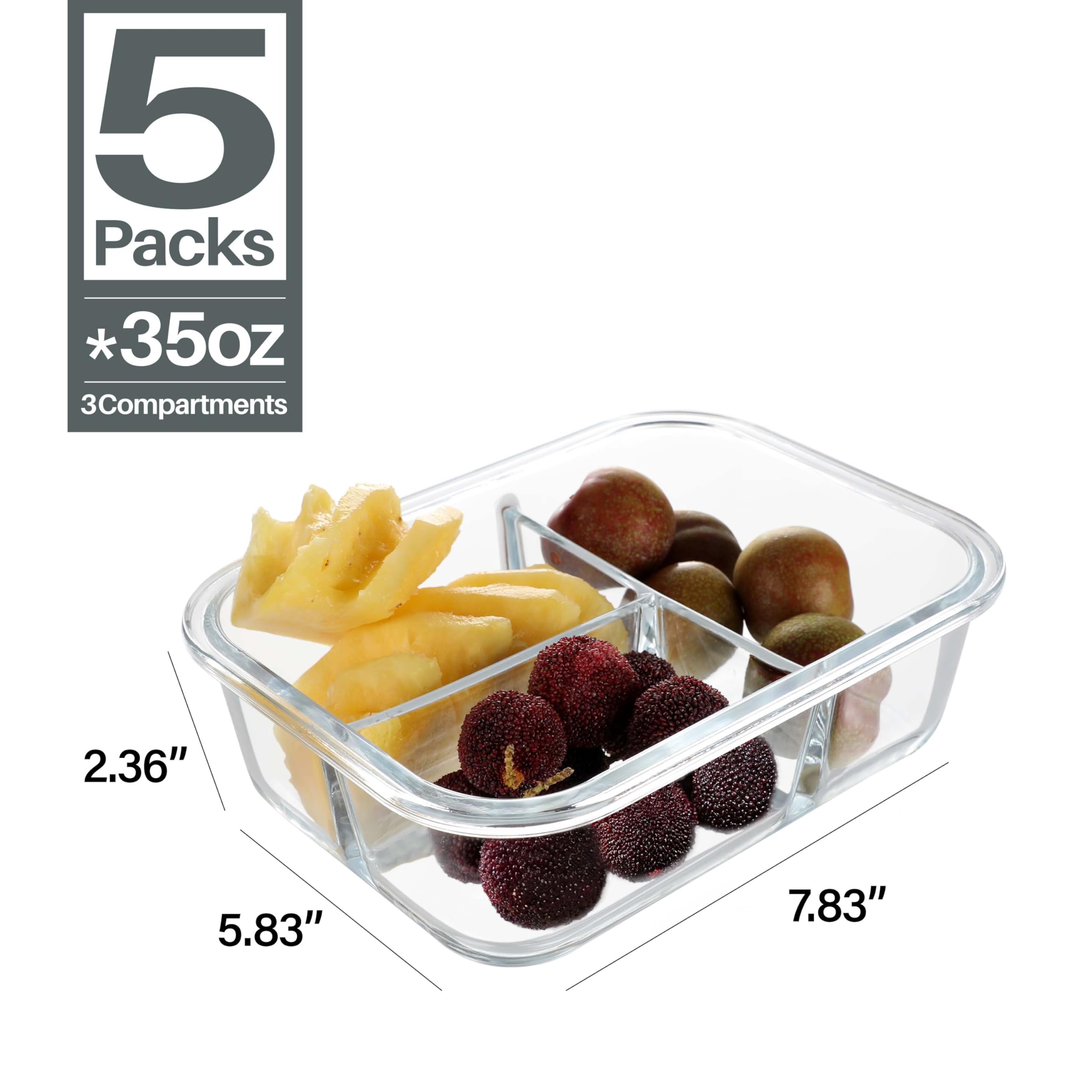 Bayzz glass container safe for microwave (without lids) to reheat leftovers.