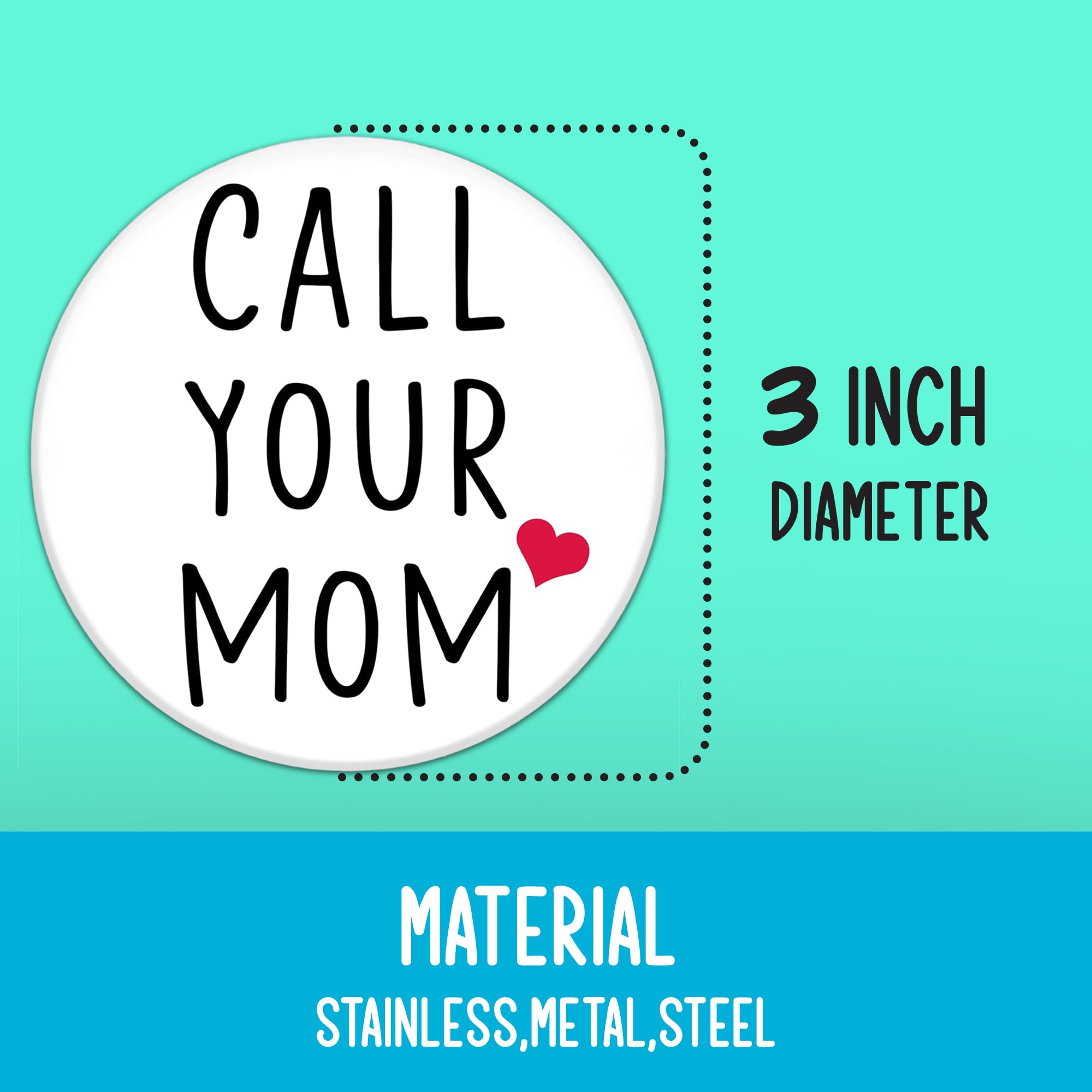 Bazaar Encounters Call Your Mom fridge magnet USA-made durable daily use.