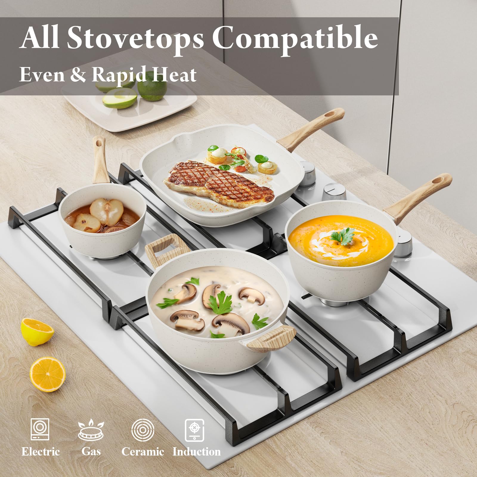Bazova 11-inch sauté pan large capacity for family meals