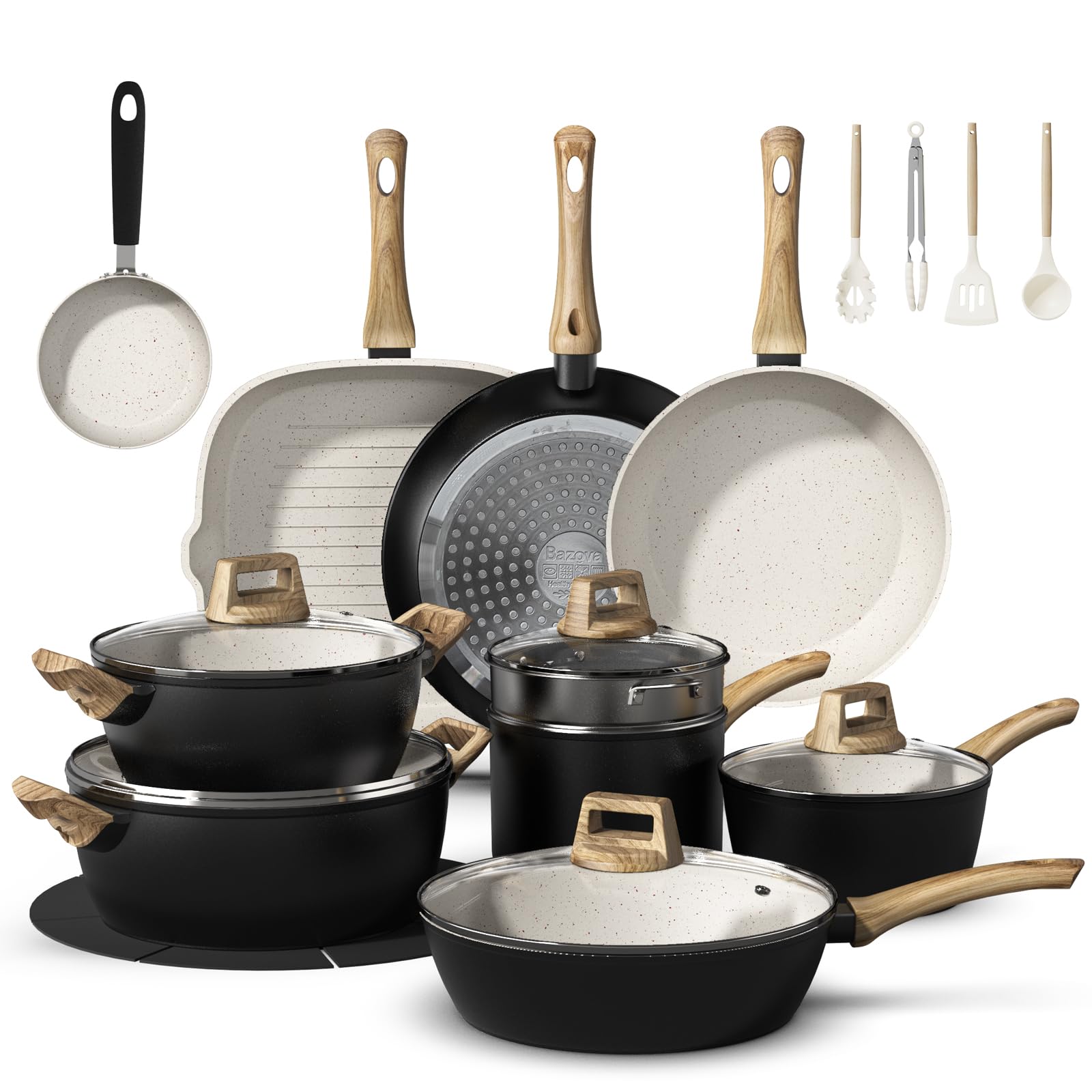 Bazova 25pc set full collection for versatile family cooking.