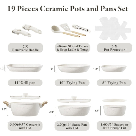Bazova ceramic non-stick coating enables low-oil cooking and easy food release.