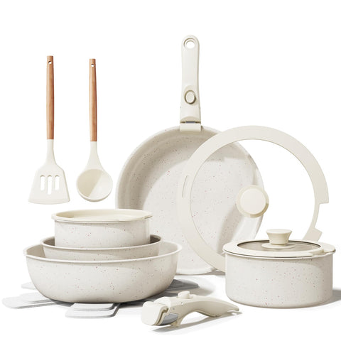 Bazova ceramic nonstick cookware set packaging view highlighting safety-focused design for family meals