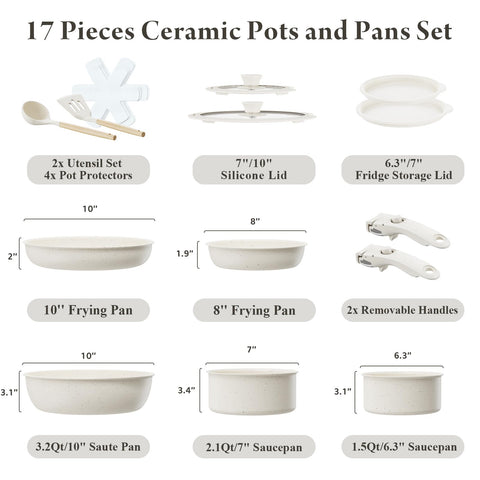 Bazova removable-handles cookware set shows compact RV storage and quick reconfiguration