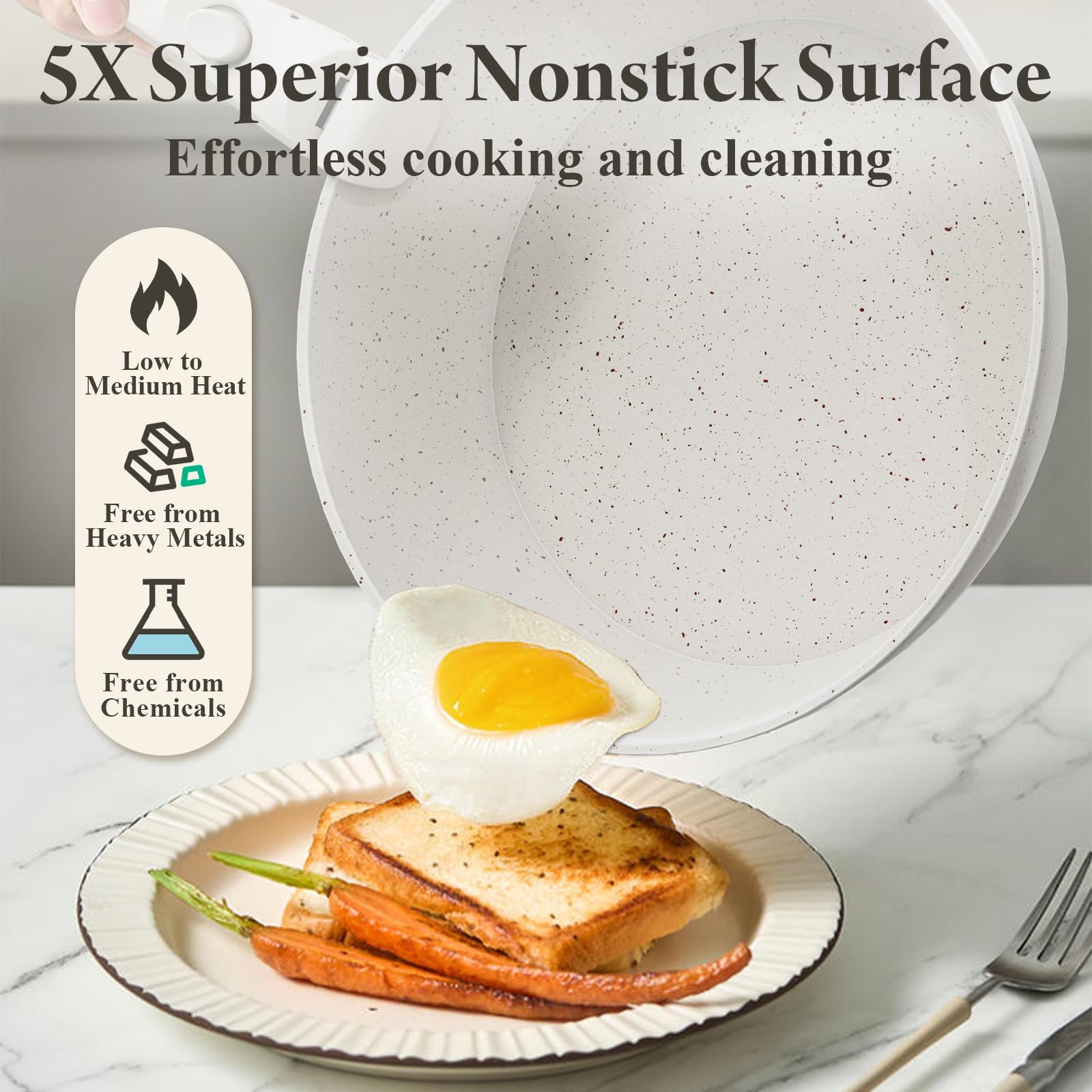 Bazova cream white kitchenware adds a stylish touch to family meals.