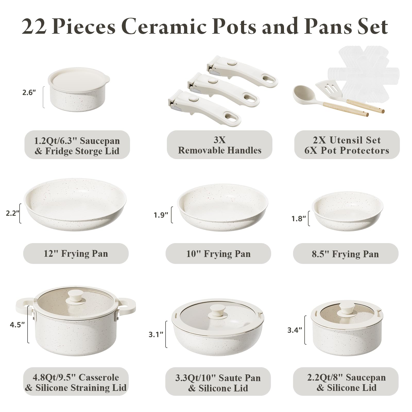 Bazova detachable handles in action for easy conversion to serving dishes