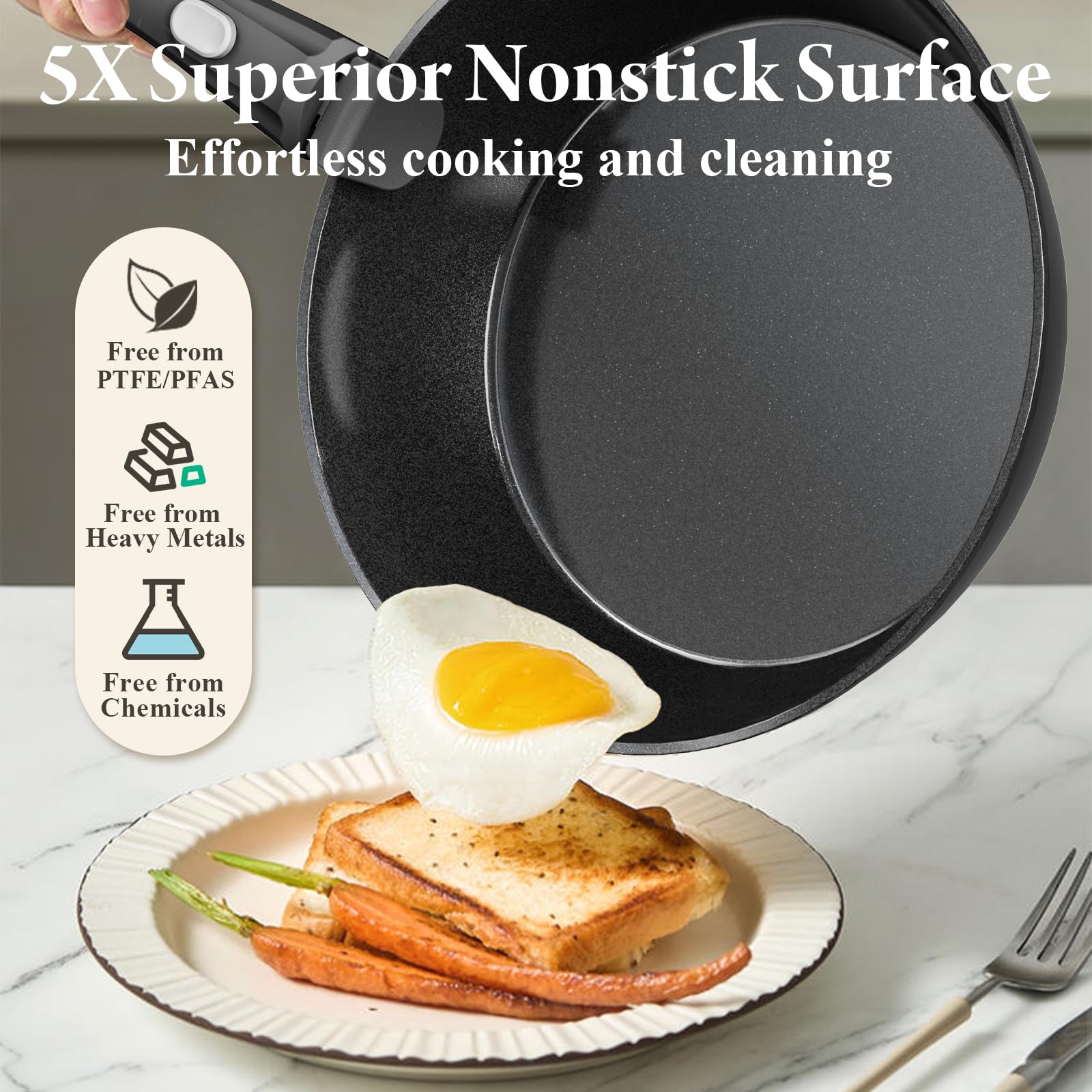 Dishwasher-safe Bazova cookware ready for quick and easy cleanup after meals.