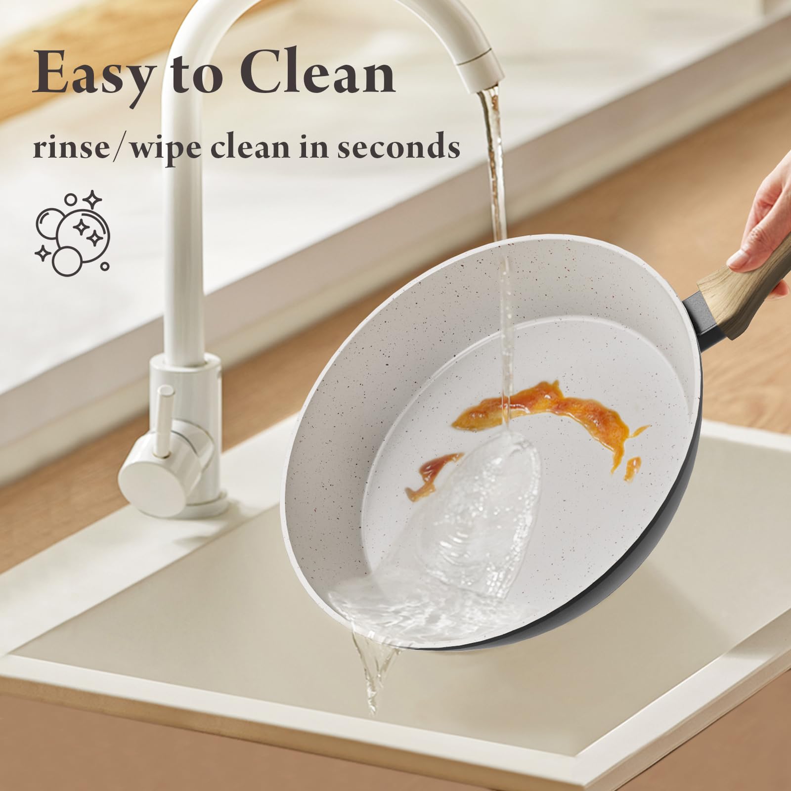 Bazova easy-clean interior simplifies quick cleanup after cooking.