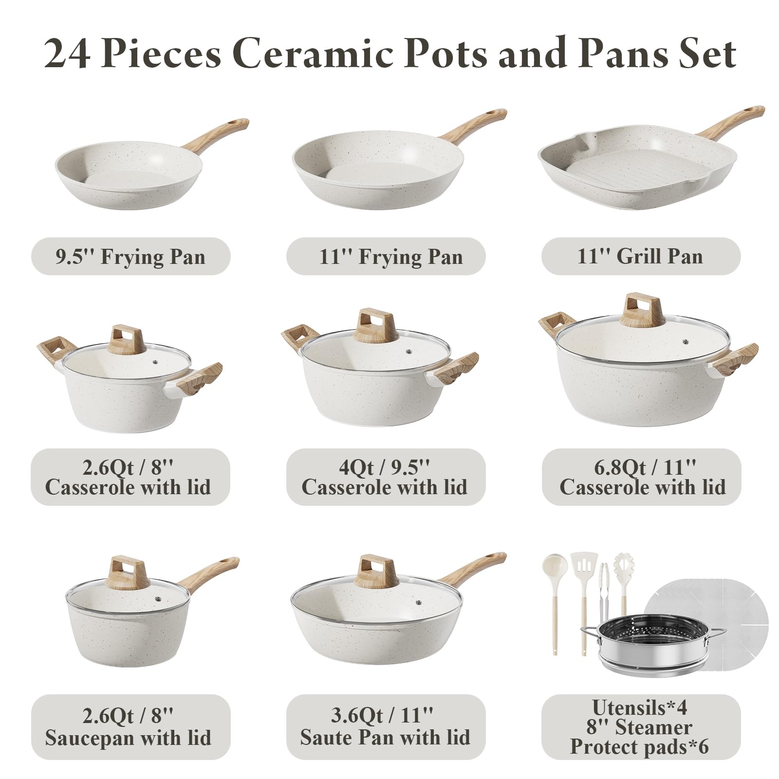 Bazova nonstick fry pans in action showing smooth food release.