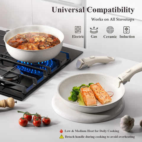Bazova stackable design saves cabinet space with organized cookware