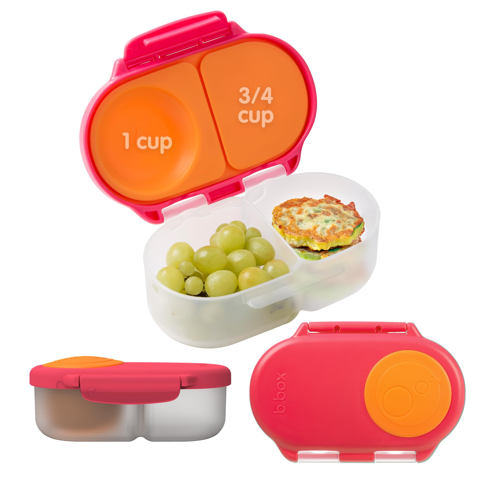 b.box two-compartment snack box for organized on-the-go snacking.