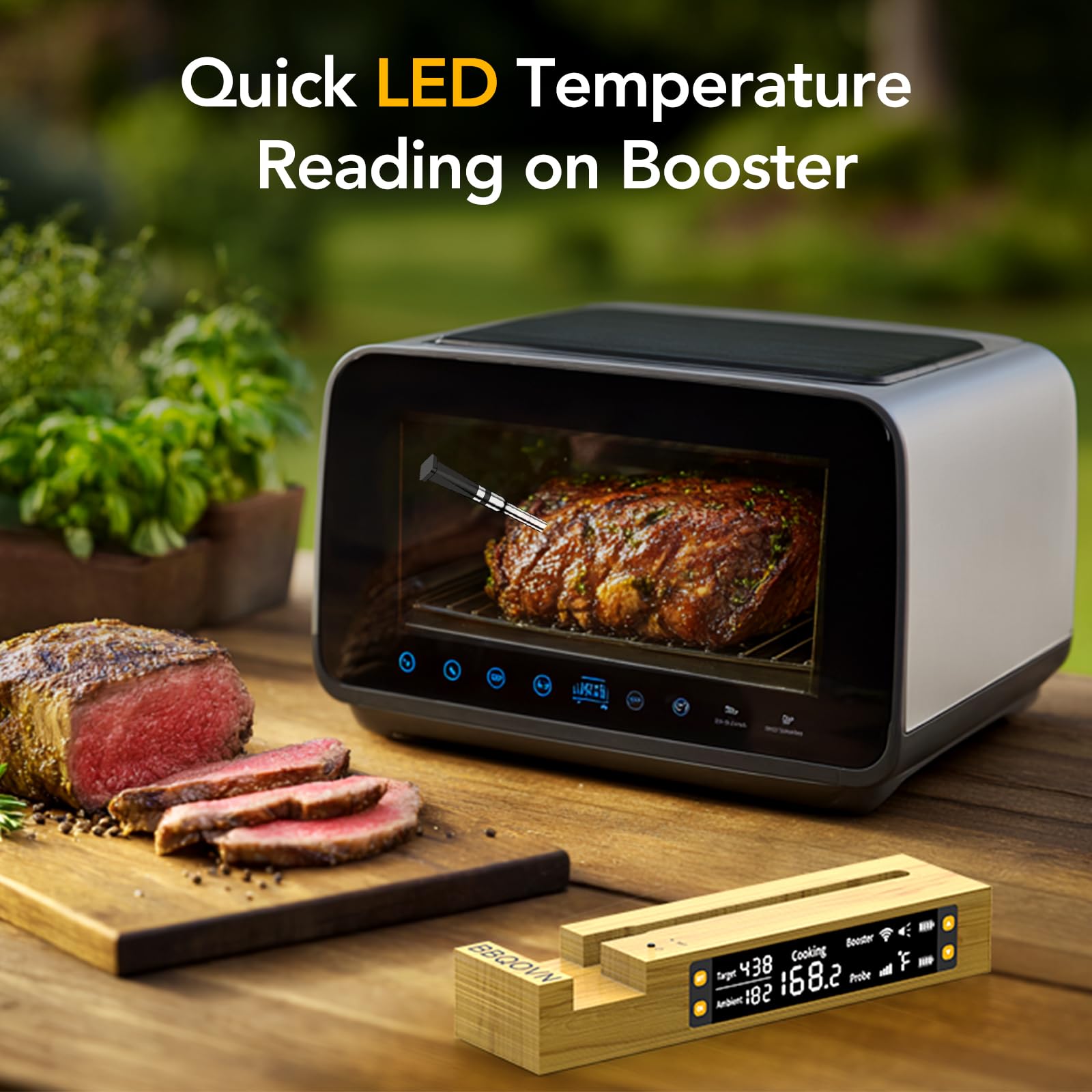 BBQOVN app alerts keep you on track during cooking.