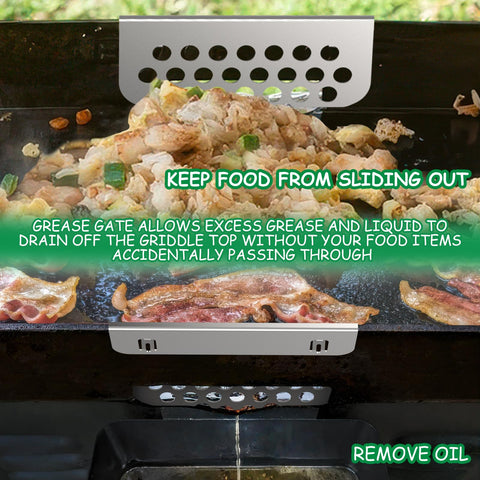 BBQTIDER blocker back-dip fit aligns with grease drain for smooth drainage