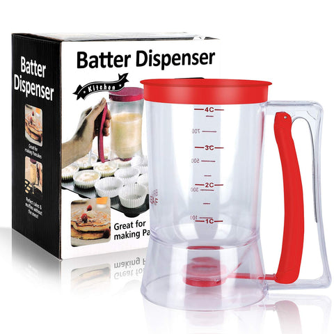 BBSTARZ red dispenser close-up on measuring marks for portion control