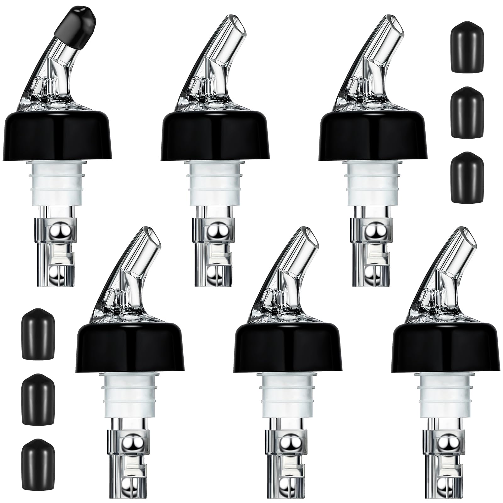 BBTO automatic pourer with 1 oz measure, clear finish, for precise pours.