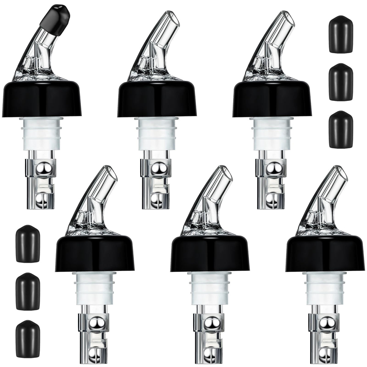BBTO automatic pourer with 1 oz measure, clear finish, for precise pours.