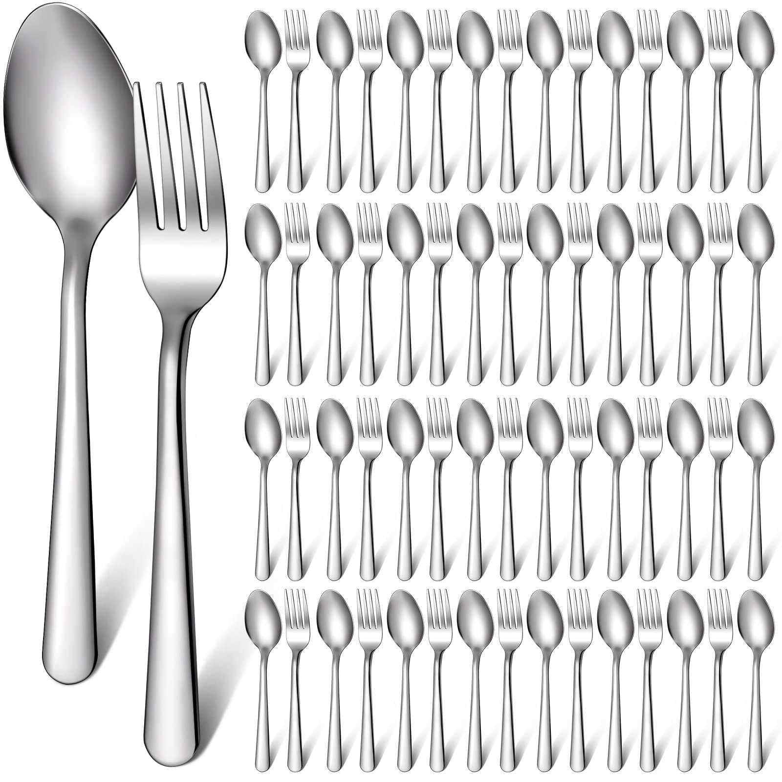 BBTO dinner forks 50-piece set in durable stainless steel for everyday meals.